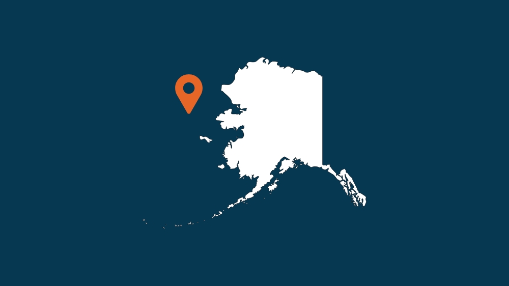 Outline of the state of Alaska