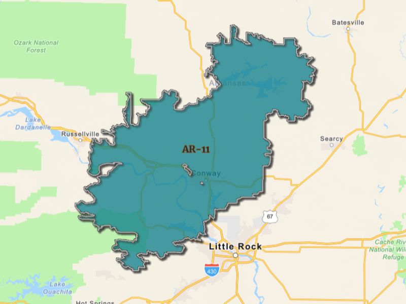  Outline of Little Rock, Arkansas, representing expansion opportunities