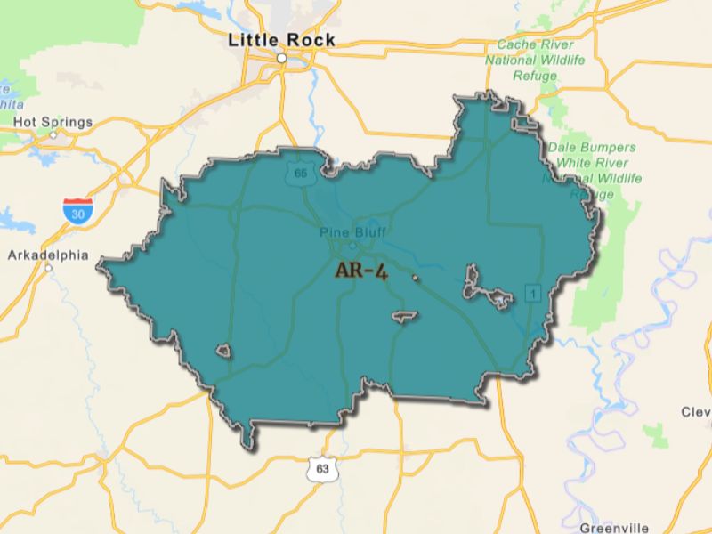  Outline of Pine Bluff, Arkansas, representing expansion opportunities