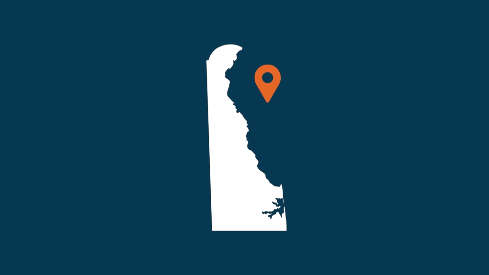 Outline of the state of Delaware