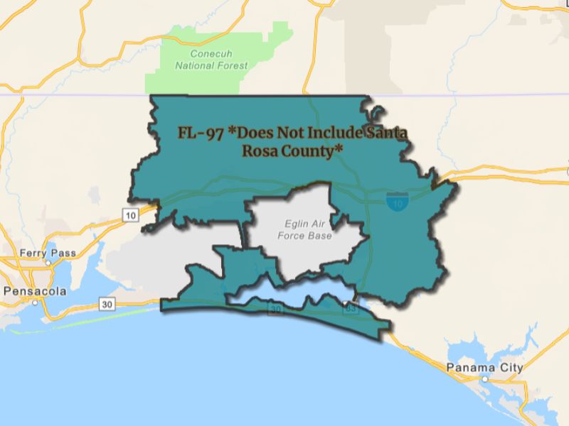  Outline of Fort Walton Beach, Florida, representing expansion opportunities