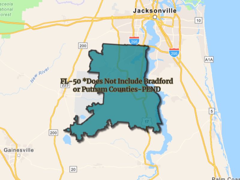  Outline of Jacksonville, Florida, representing expansion opportunities