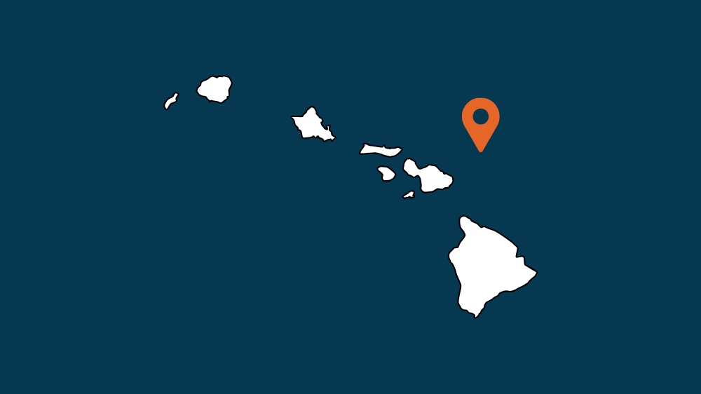 Outline of the state of Hawaii
