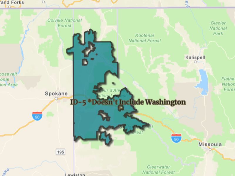  Outline of Coeur d'Alene, Idaho, representing expansion opportunities