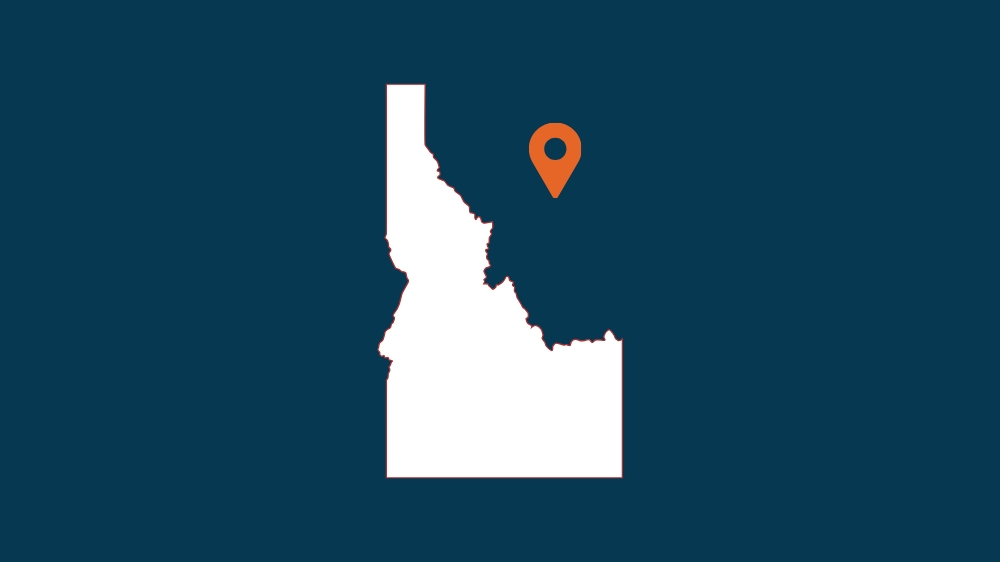 Outline of the state of Idaho