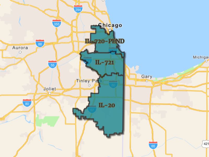  Outline of Chicago, Illinois, representing expansion opportunities