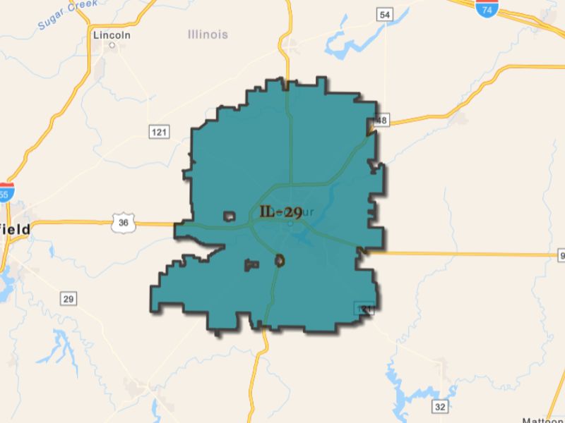  Outline of Decatur, Illinois, representing expansion opportunities