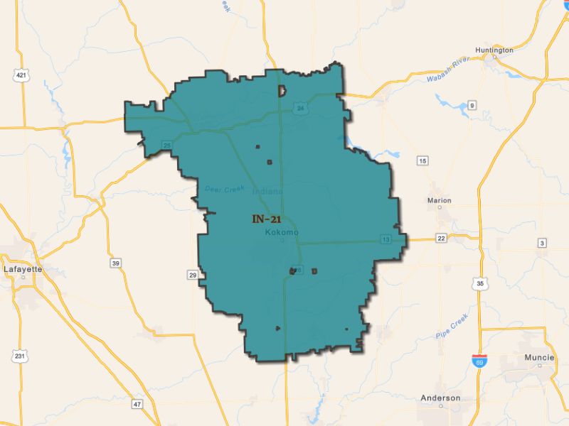  Outline of Kokomo, Indiana, representing expansion opportunities