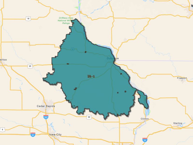  Outline of Dubuque, Iowa, representing expansion opportunities