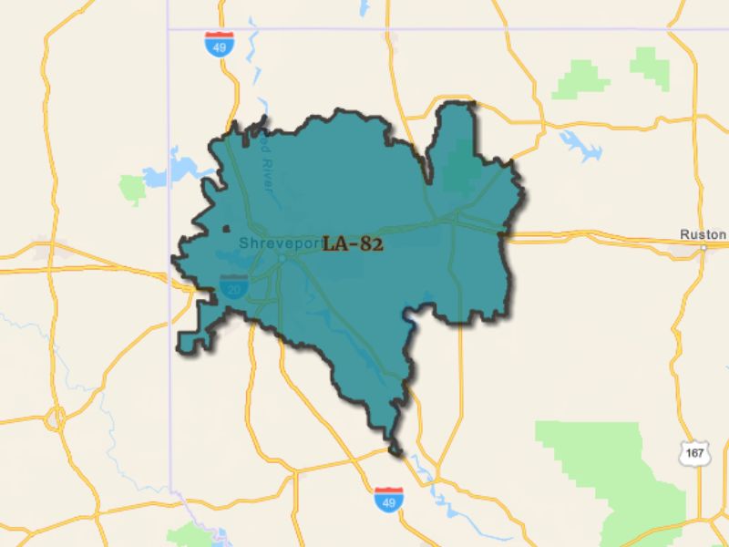  Outline of Shreveport, Louisiana, representing expansion opportunities
