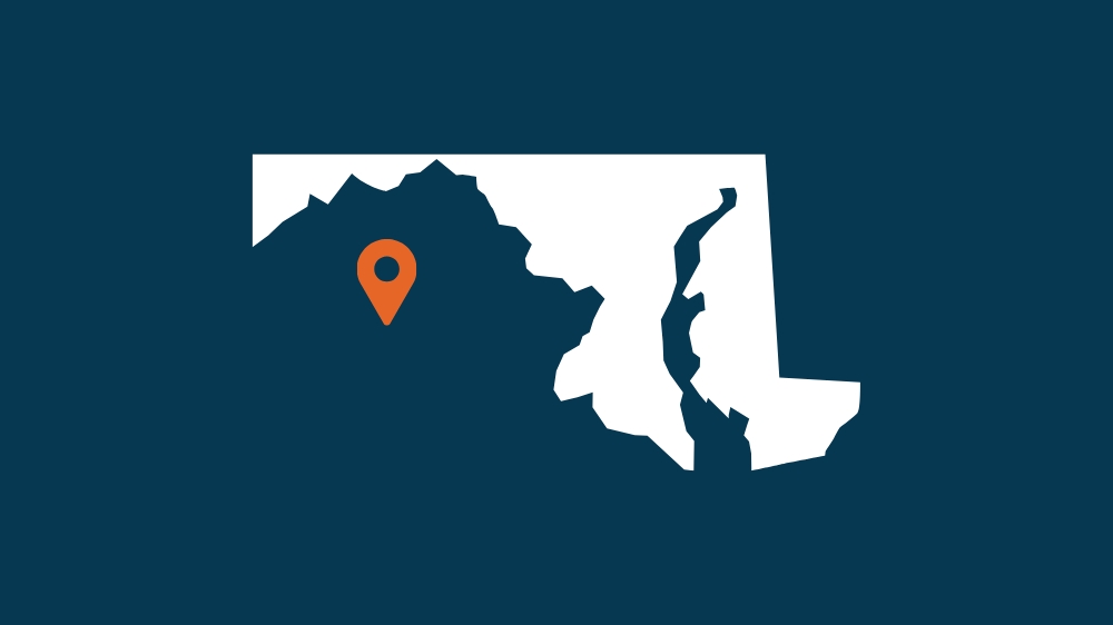 Outline of the state of Maryland