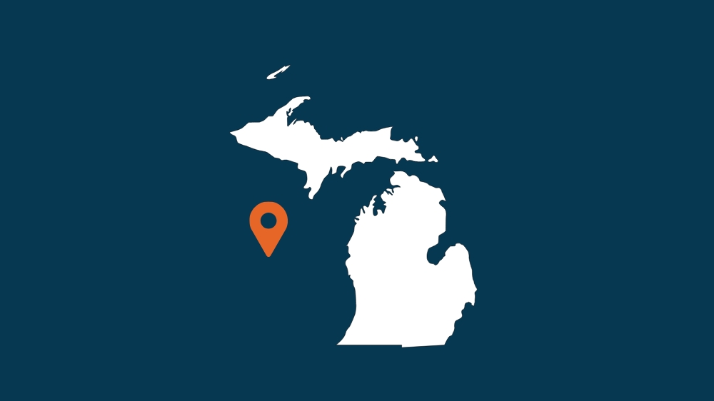 Outline of the state of Michigan