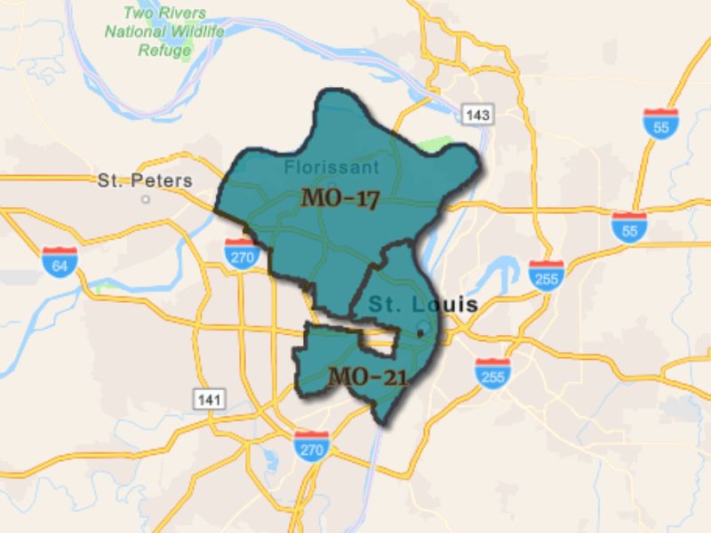  Outline of St. Louis, Missouri, representing expansion opportunities