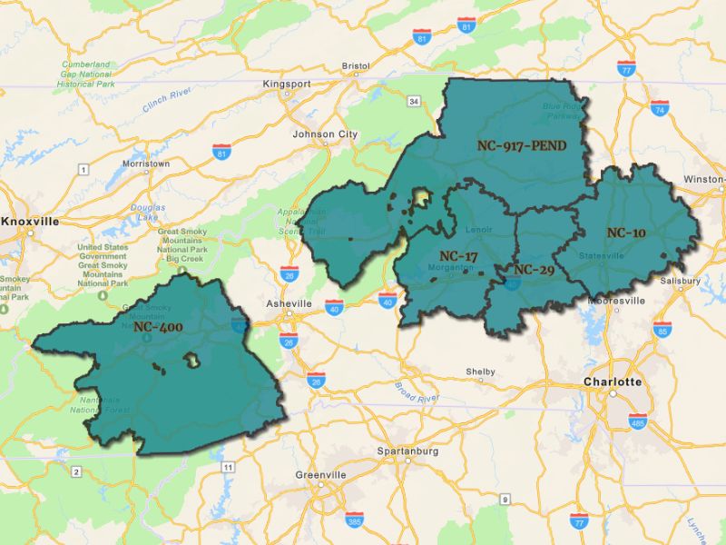  Outline of Ashville, North Carolina, representing expansion opportunities