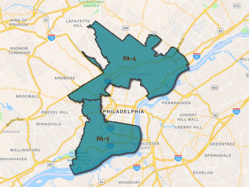  Outline of Philadelphia, Pennsylvania, representing expansion opportunities