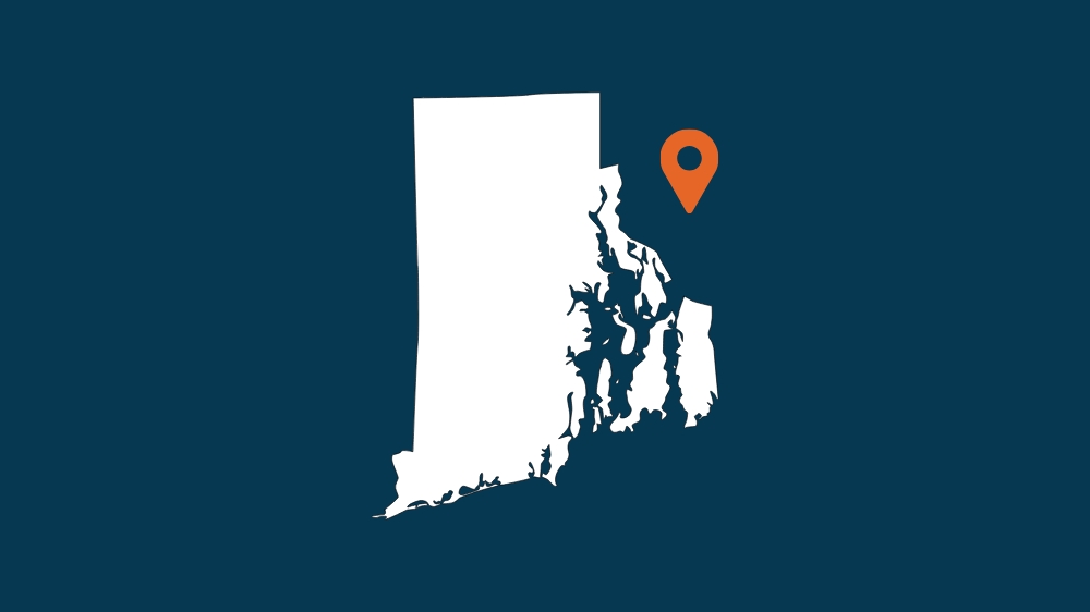 Outline of the state of Rhode Island