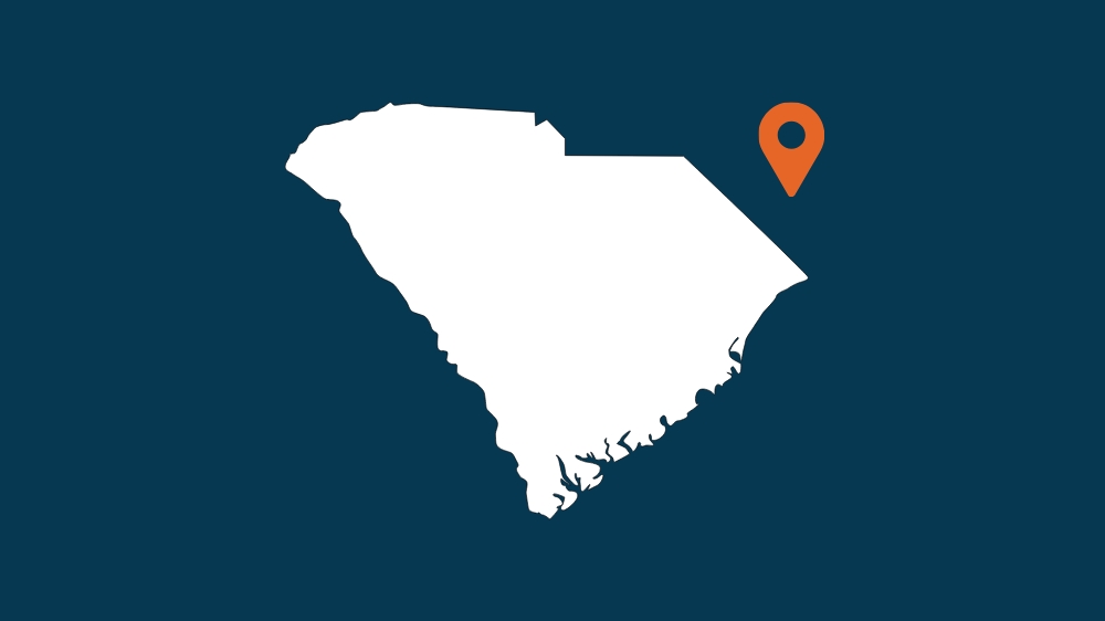 Outline of the state of South Carolina