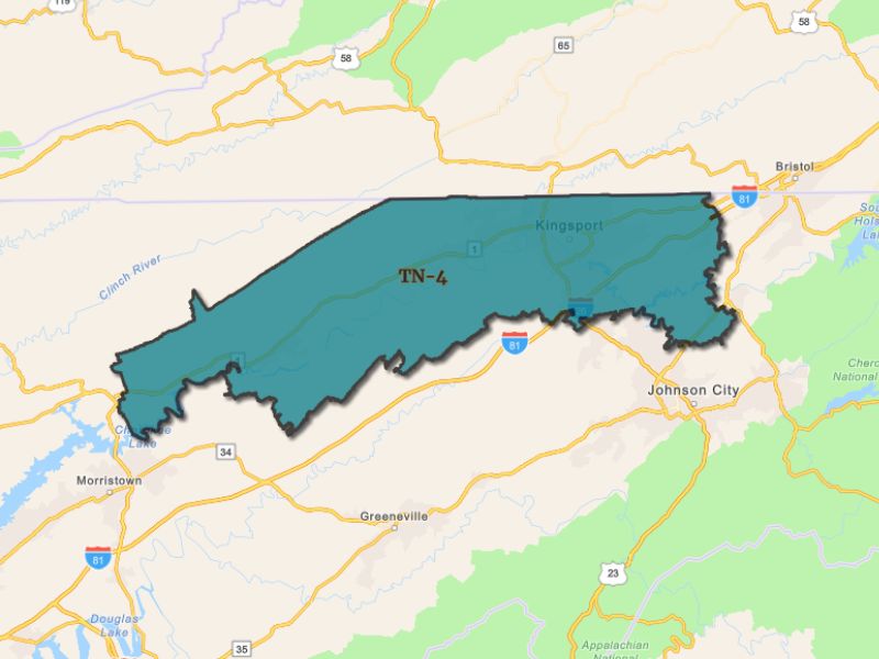  Outline of Kingsport, Tennessee, representing expansion opportunities