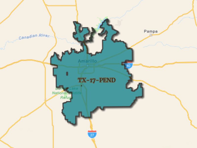  Outline of Amarillo, Texas, representing expansion opportunities