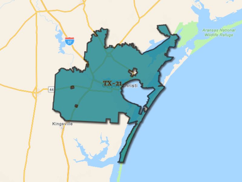  Outline of Corpus Christi, Texas, representing expansion opportunities