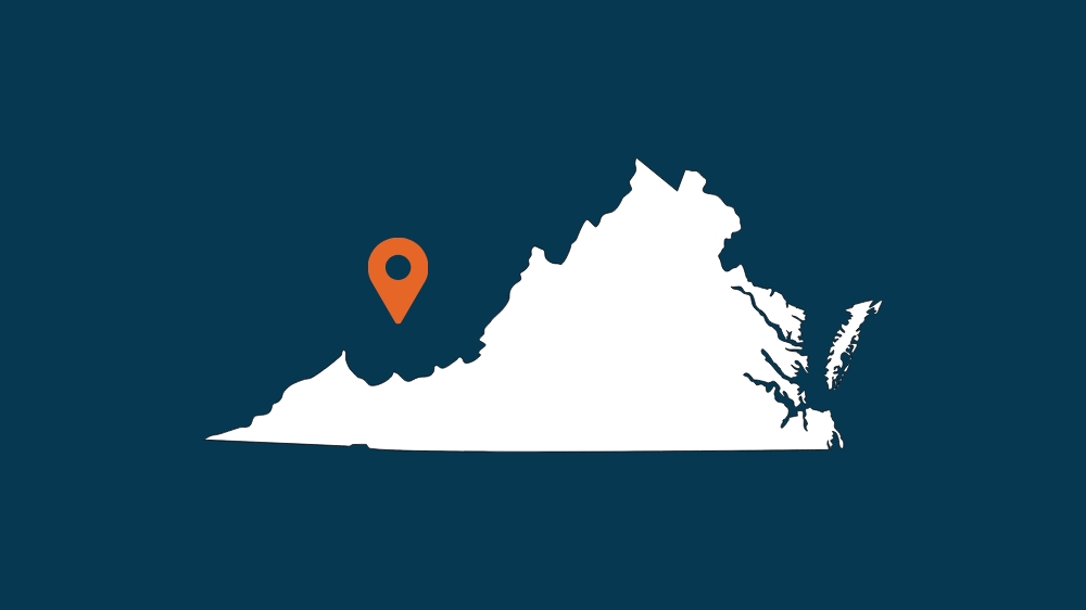Outline of the state of Virginia