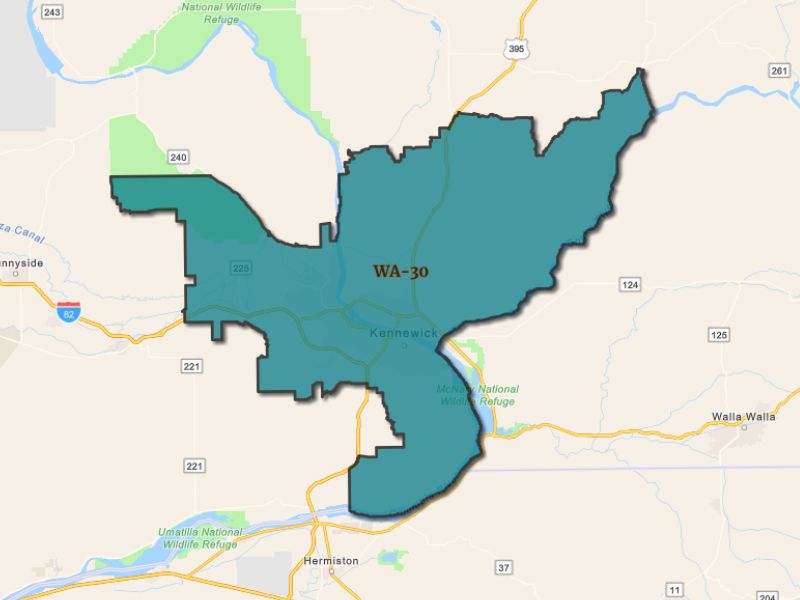 Outline of Kennewick, Washington, representing expansion opportunities