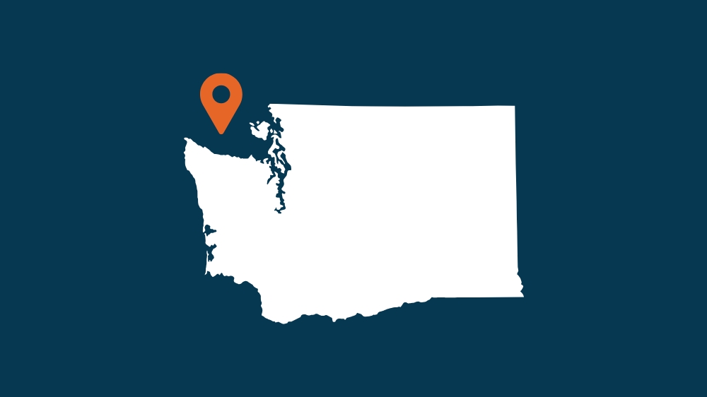 Outline of the state of Washington