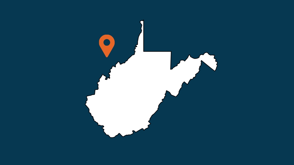 Outline of the state of West Virginia