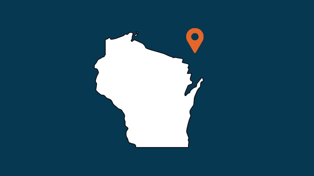 Outline of the state of Wisconsin