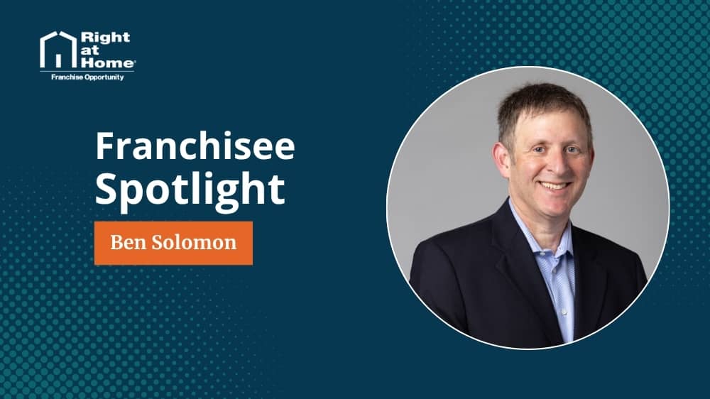 Right at Home franchise owner, Ben Solomon, smiling during an interview with 1851 Franchise