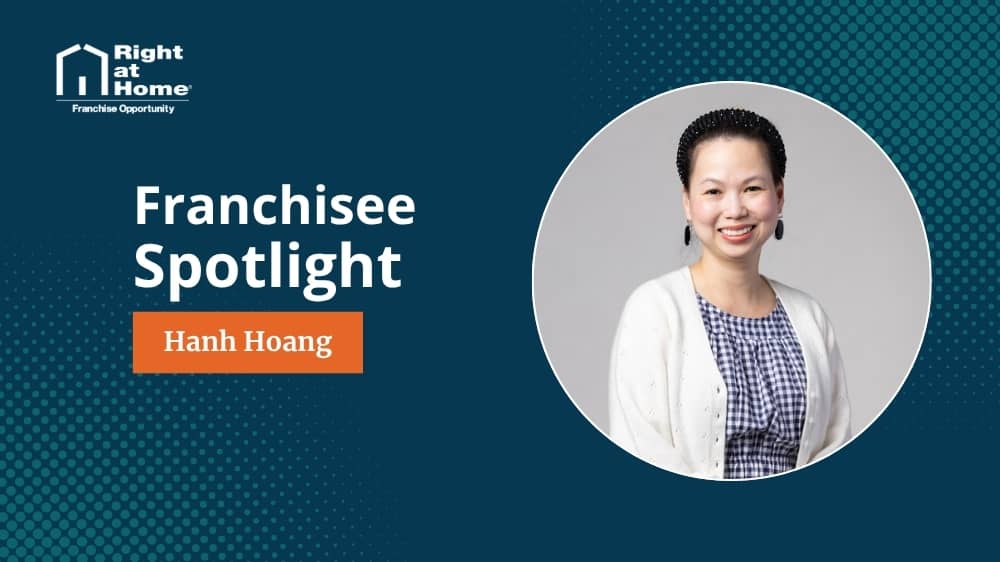 Right at Home franchise owner, Hanh Hoang, smiling during an interview with 1851 Franchise