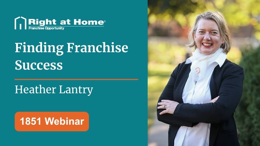 Right at Home franchise owner, Heather Lantry, smiling during an interview with 1851 Franchise