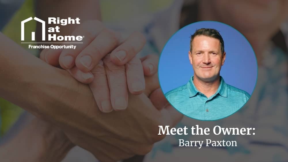 Right at Home franchise owner, Barry Paxton, smiling during an interview about his franchise journey