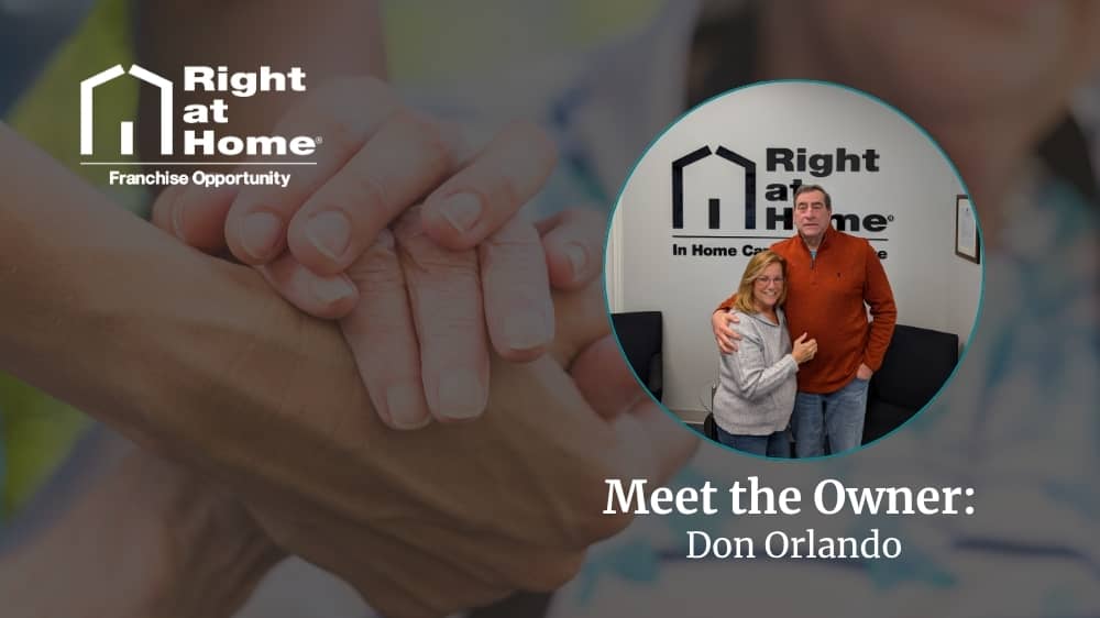 Right at Home franchise owner, Don Orlando, smiling during an interview about his franchise journey