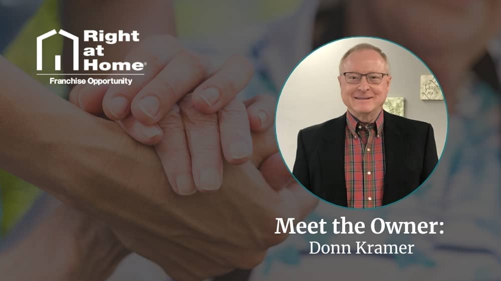 Right at Home franchise owner, Donn Kramer, smiling during an interview about his franchise journey