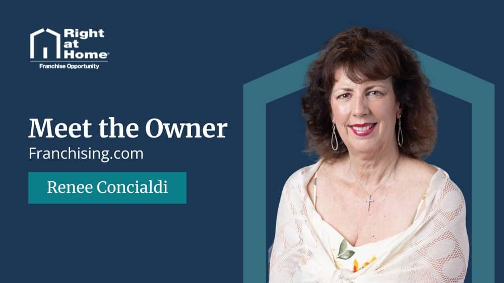 Right at Home franchise owner, Renee Concialdi, smiling during an interview with Franchising.com