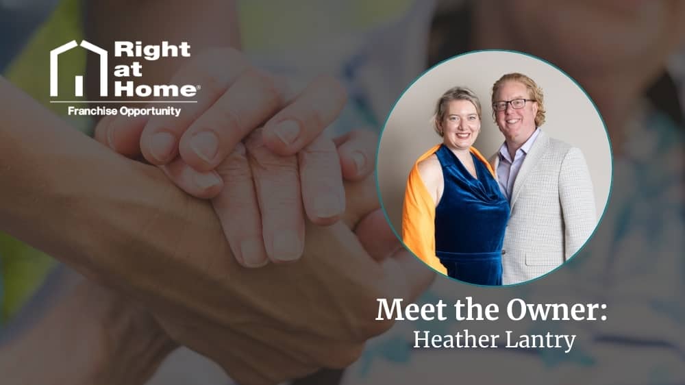 Right at Home franchise owner, Heather Lantry, smiling during an interview about her franchise journey