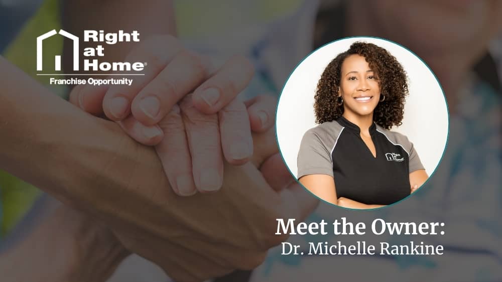 Right at Home franchise owner, Michelle Rankine, smiling during an interview about her franchise journey