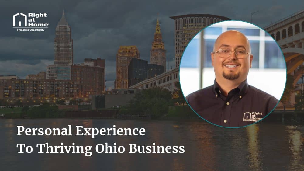 Headshot of Franchisee Albano Mahilaj with Cleveland, Ohio, in the background