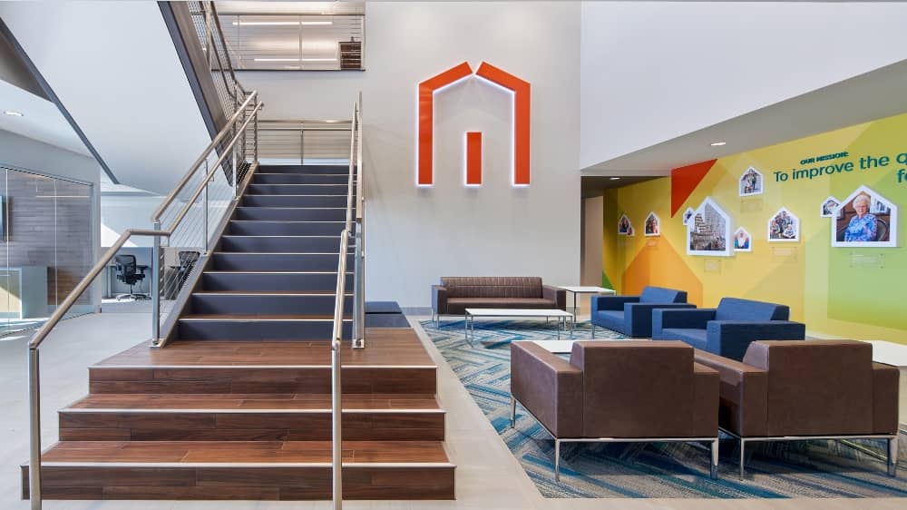 Lobby of the Right at Home corporate office