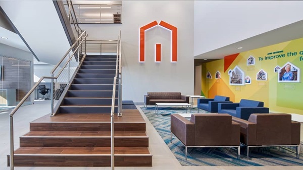 Lobby of the Right at Home corporate office