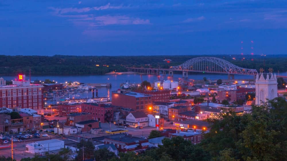 Skyline of Downtown Dubuque, Iowa