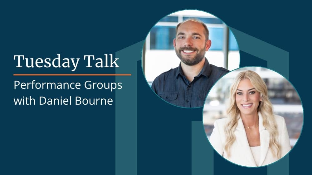 Image with the text “Tuesday Talk: Strategic Growth with Daniel Bourne” and two professional headshots side by side.