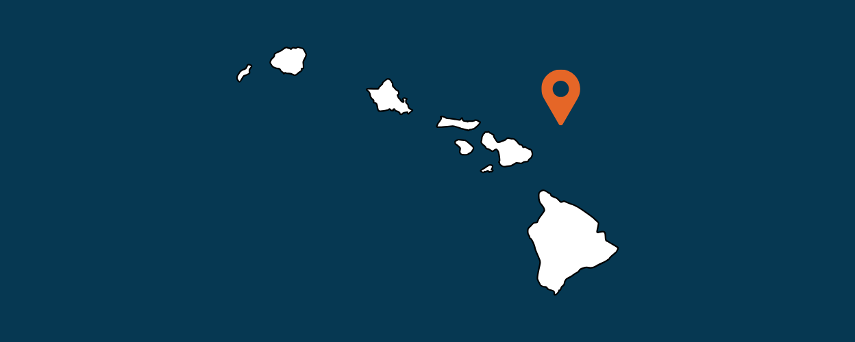 Outline of the state of Hawaii