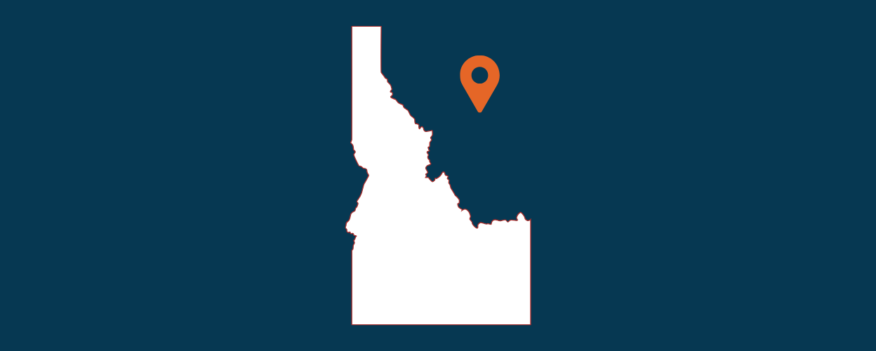 Outline of the state of Idaho