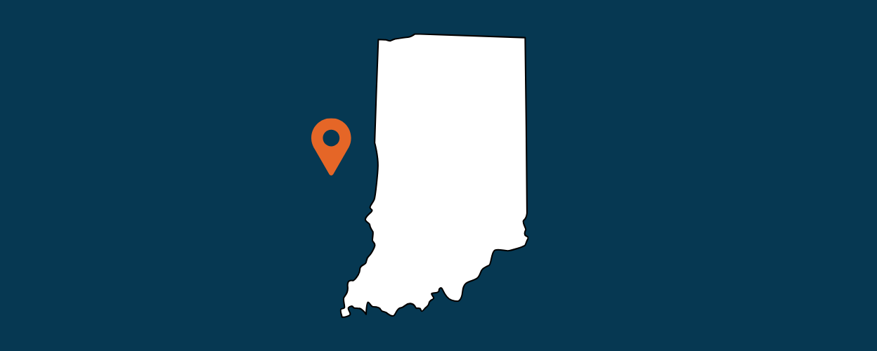 Outline of the state of Indiana