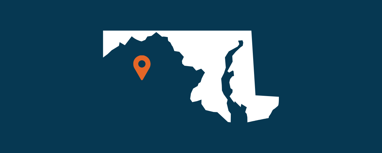 Outline of the state of Maryland