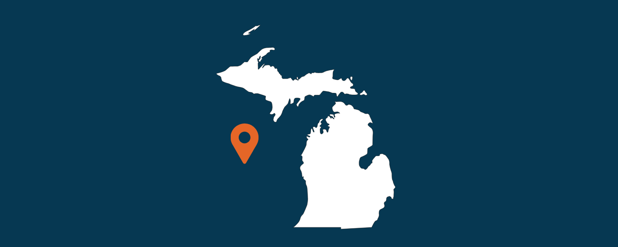 Outline of the state of Michigan