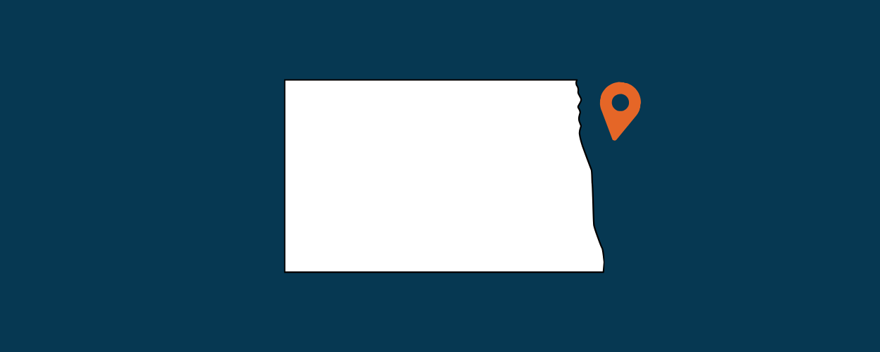 Outline of the state of North Dakota