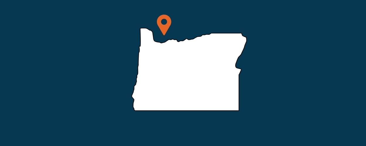 Outline of the state of Oregon